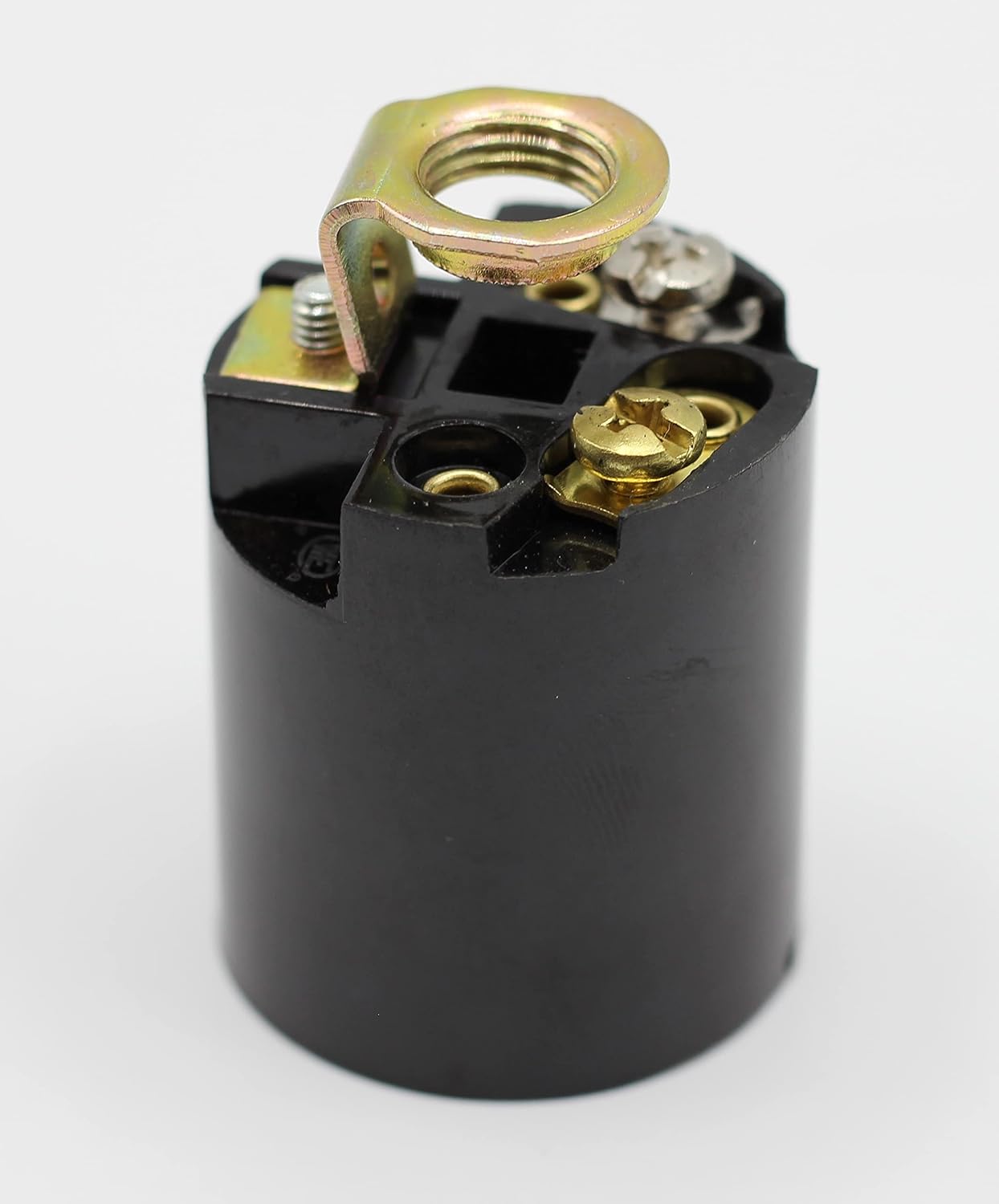 E26 Keyless Phenolic Lamp Sockets with Removable 1/8 IP Hickeys - 6 Pack