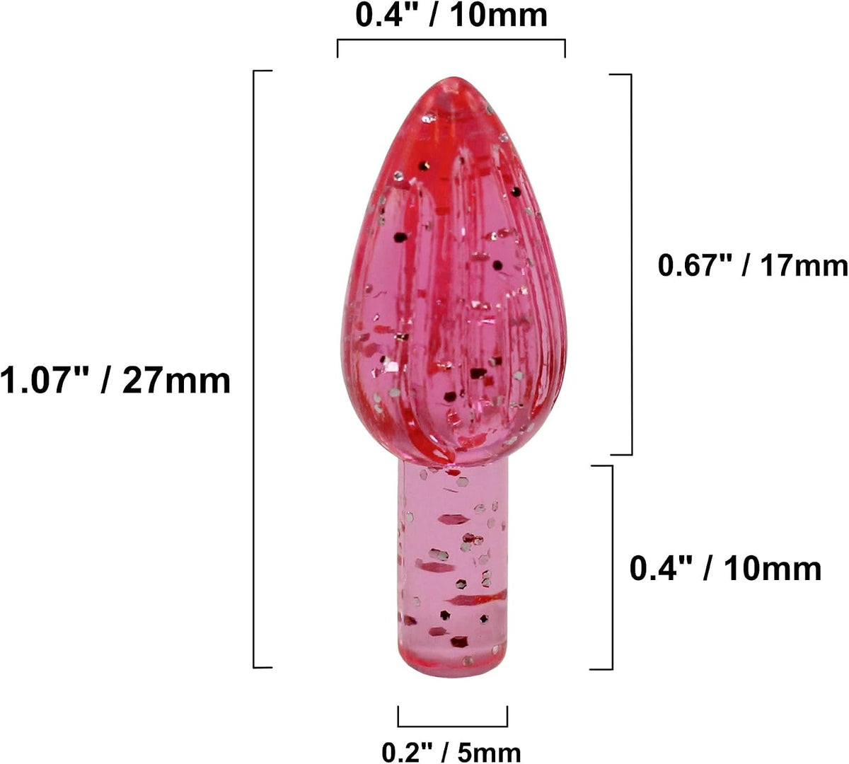 Multicolor Glitter Medium Twist Replacement Lights for Ceramic Christmas Trees - 144 Pack