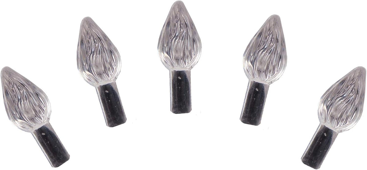 Detail of clear medium twist replacement lights for ceramic Christmas trees