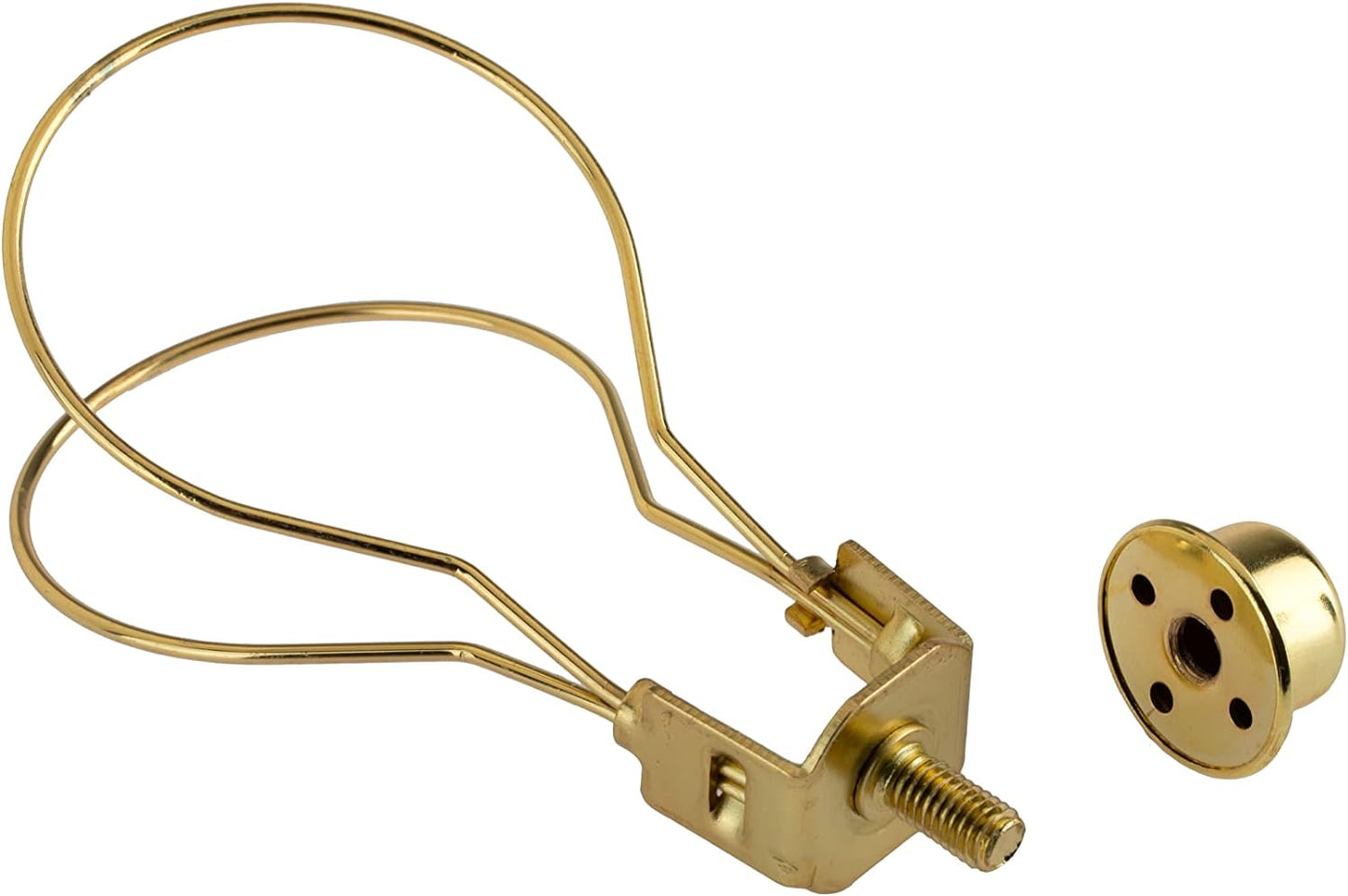 Lamp Shade Light Bulb Clip Adapter Clip on with Shade Attaching Finial Top - Gold
