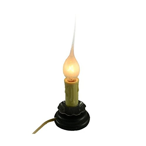 6 Pack of Rustic Country Candle Lamp, 5 in, On/Off Switch, Metal Trim, Plug-in - detail