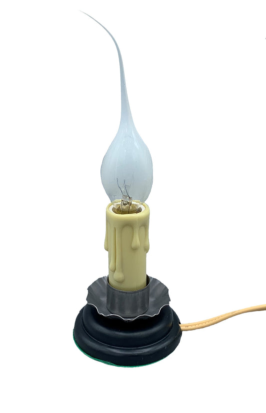 Creative Hobbies Rustic Country Candle Lamp, 5 in, On/Off Switch, Metal Trim, - silicone