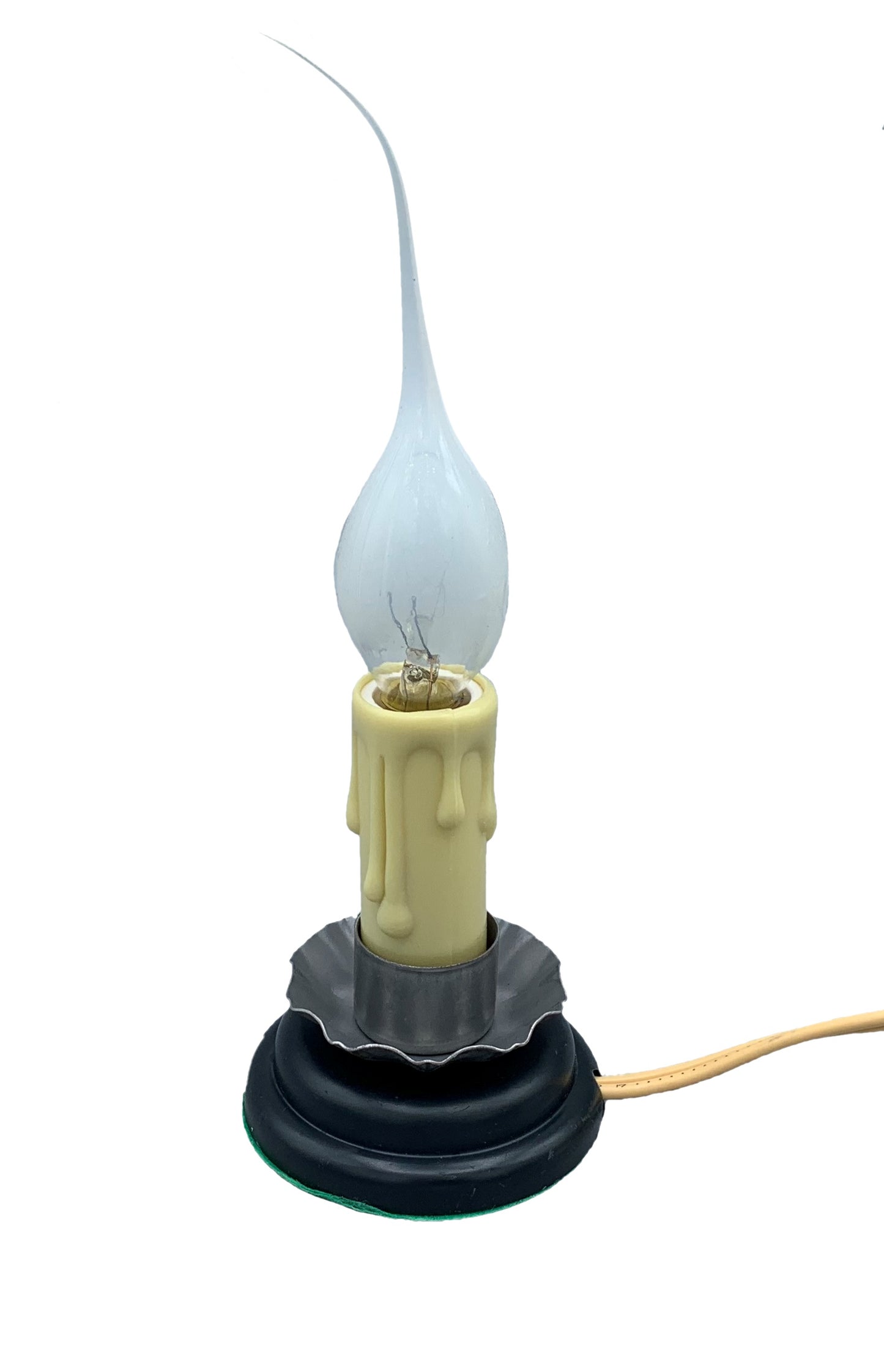 6 Pack of Rustic Country Candle Lamp, 5 in, On/Off Switch, Metal Trim, Plug-in - side view