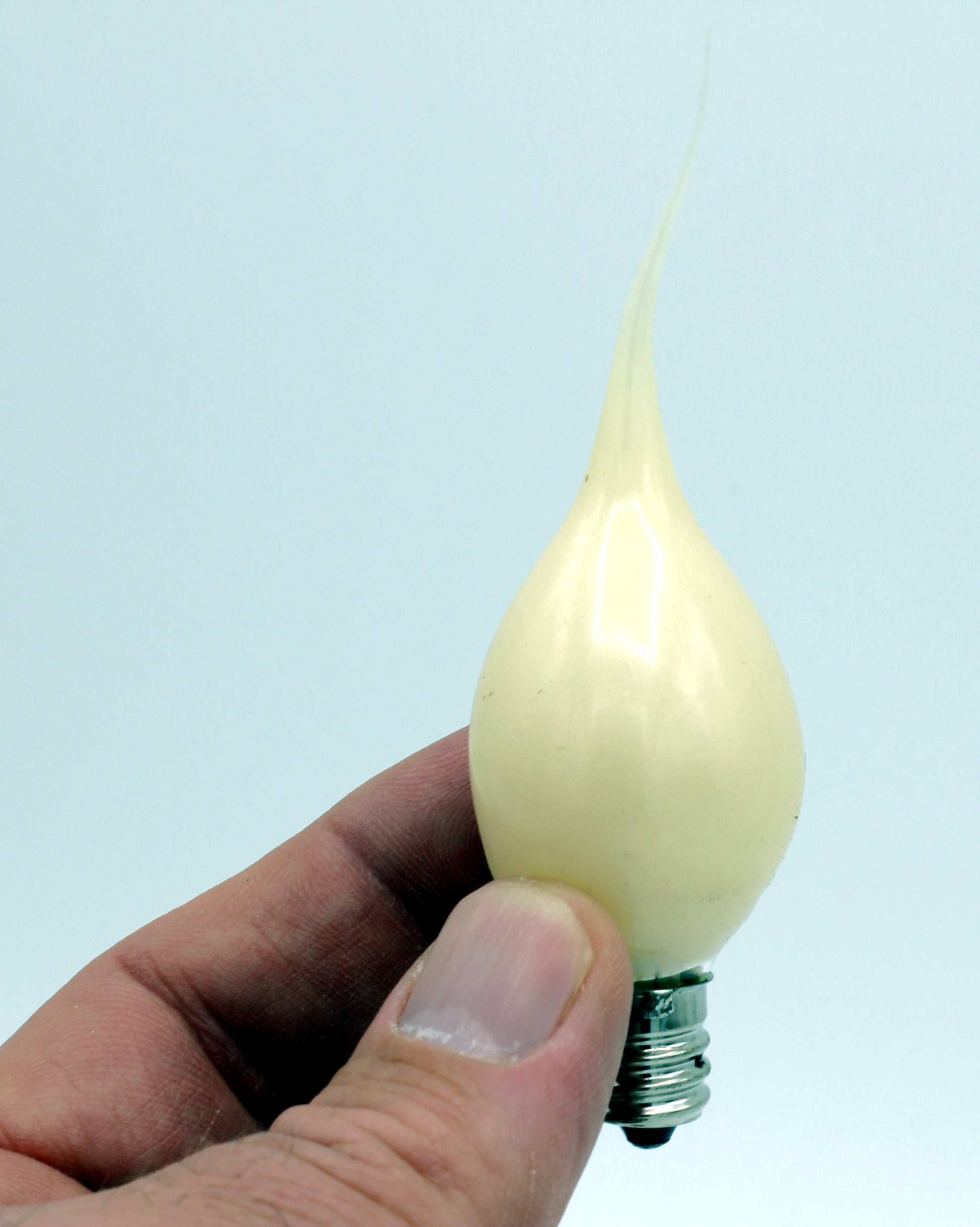 25 Pack - Country Style Silicone Dipped Candle Light Bulbs ~ 5 Watt Pearlized - close-up