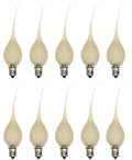 Country Style Silicone Dipped Candle Light Bulbs (Pkg of 10 Bulbs) ~ 5 Watt Pearlized Silicone, Gold Glow