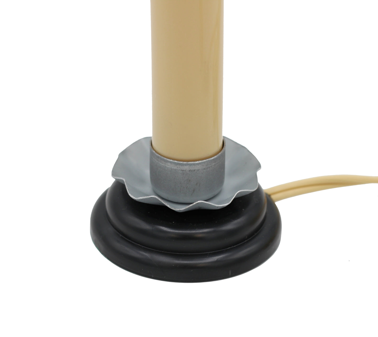 7 Inch Electric Rustic Country Candle Lamp with On/Off Switch, 5 Foot Ivory - detail