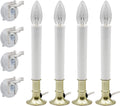 Window Candle Kit - Electric Candle Lamp with Dusk to Dawn Sensor, 7W Bulb, and Suction Cup Holder in Each Box | 4 Pack