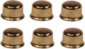 ELY6251 1/2 Inch Tall Brass Plated Steel Finials tapped 1/4-27 for Lamp Harp Tops -Pack of 6