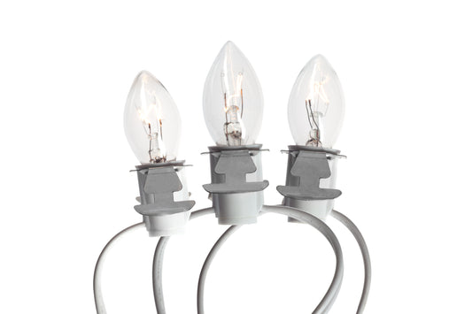 Three Light Replacement Accessory Cord – 6 Foot White Cord with 3 Lights, - ceramic, for christmas