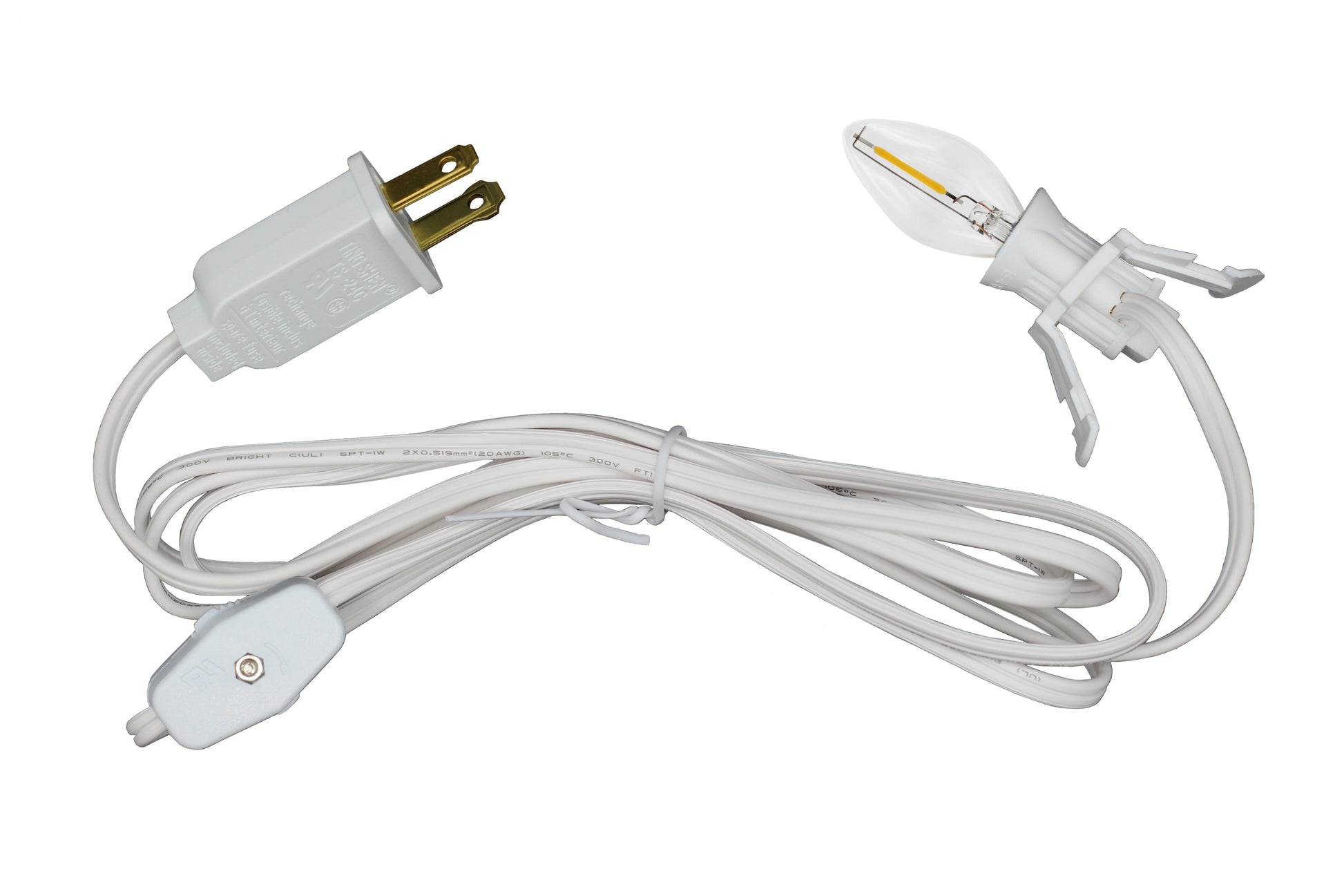 Single Light Replacement Clip in Lamp Cord for Christmas Village House Includes - for night light