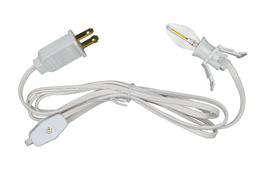 Single Light Replacement Clip in Lamp Cord for Christmas Village House Includes - for night light