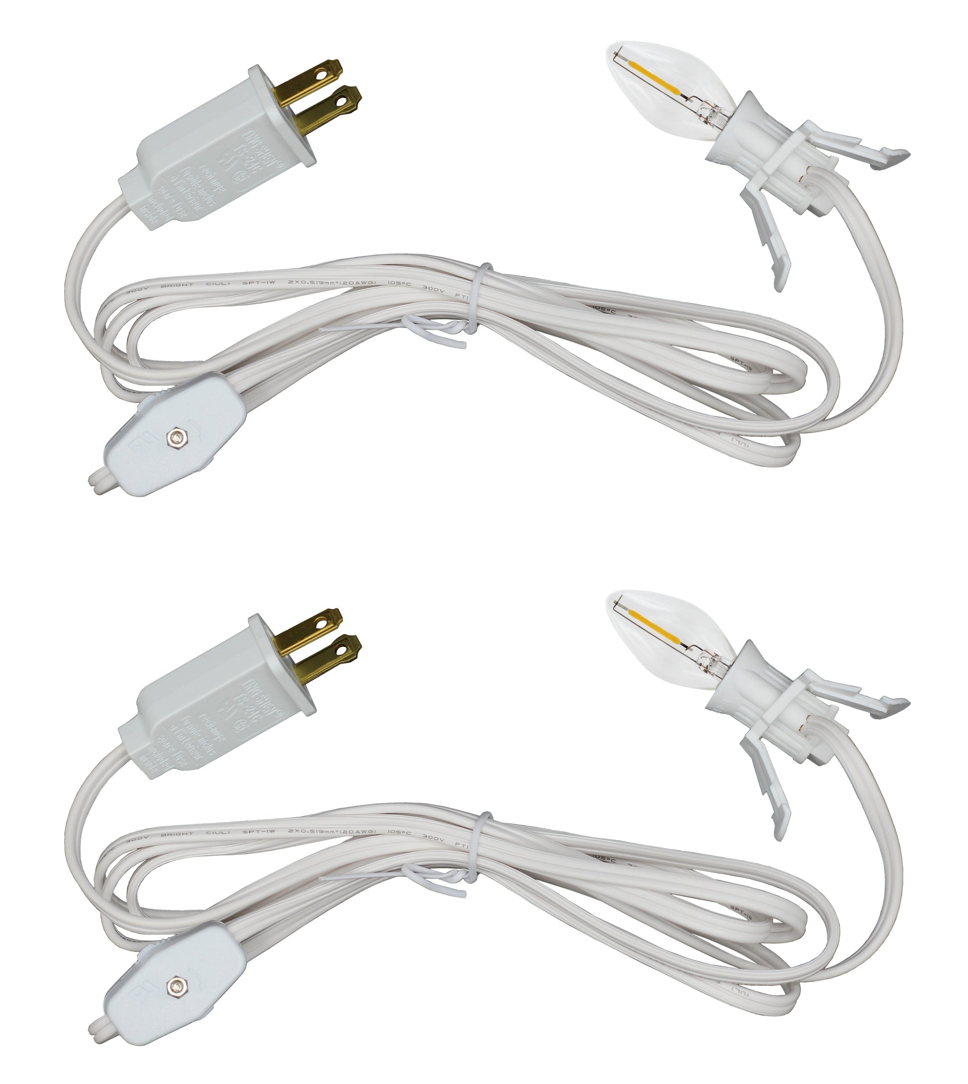 Single Light Replacement Clip in Lamp Cord for Christmas Village House Includes - ceramic, for night light