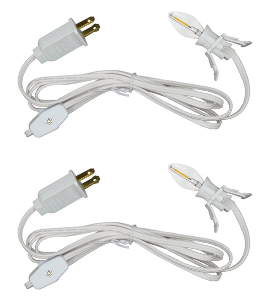 Single Light Replacement Clip in Lamp Cord for Christmas Village House Includes - ceramic, for night light