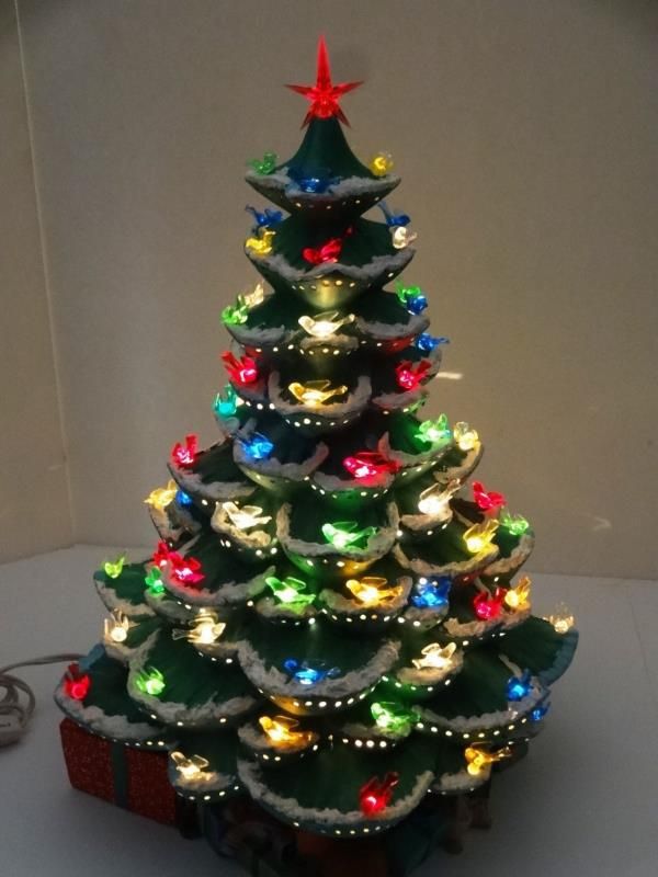 Ceramic Christmas Tree Replacement Lights, Medium Bird/Dove Light Ornaments, - close-up