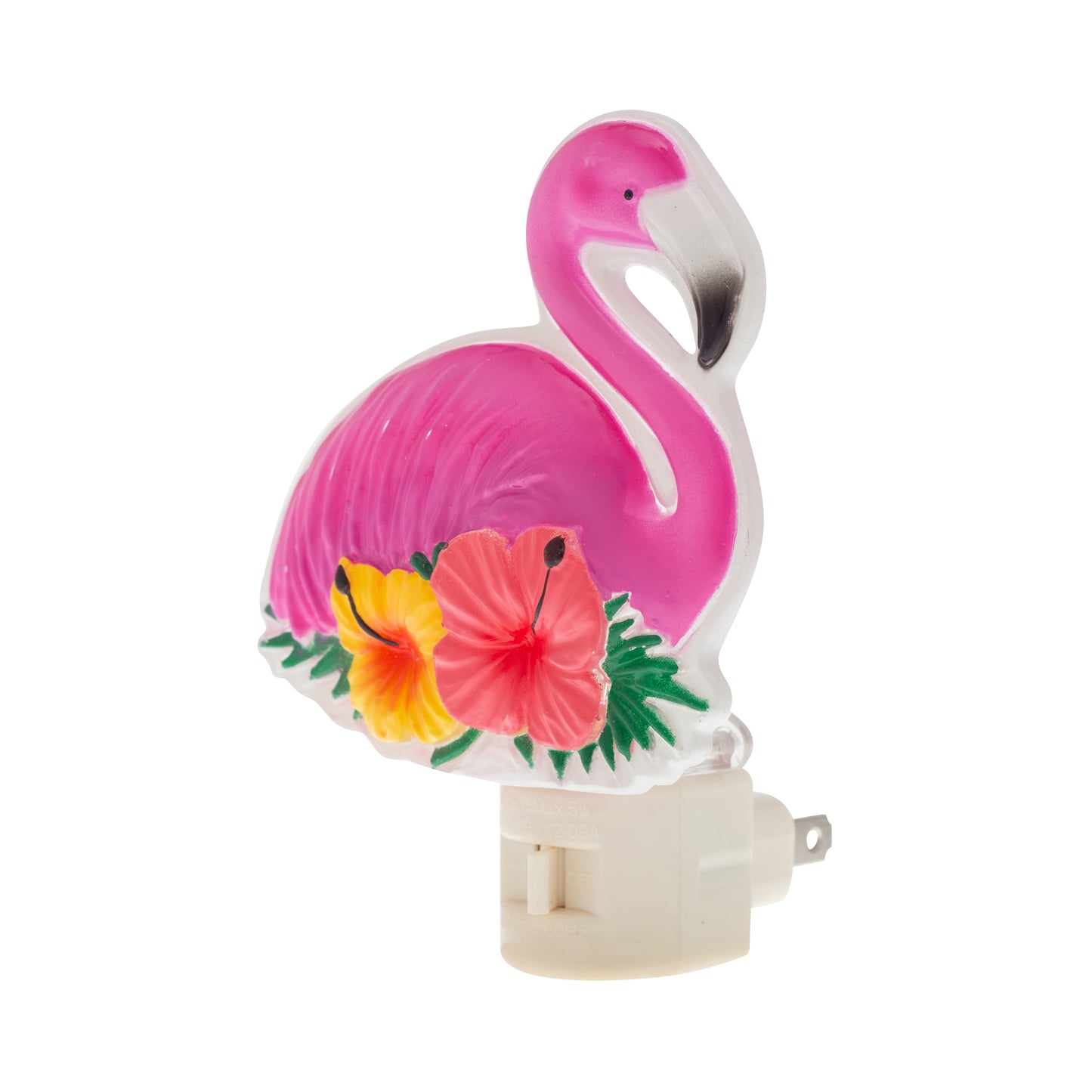 Tropical Flamingo Night Light - side view