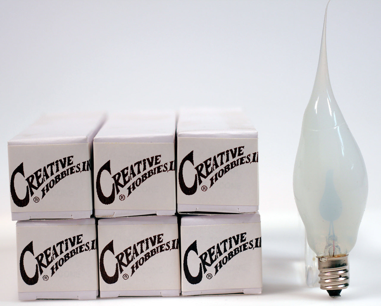Creative Hobbies Silicone Dipped Flickering Flame Bulb, Country Style, Electric - side view