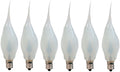 Creative Hobbies Silicone Dipped Flickering Flame Bulb, Country Style, Electric Candle Lamp Chandelier Light Bulbs, 3 Watt , Individually Boxed, Pack of 6 Bulbs