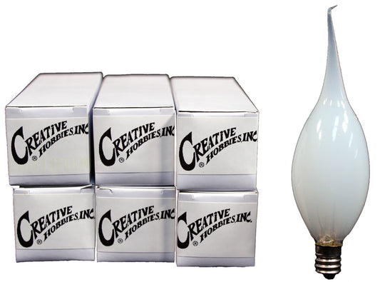 Silicone Dipped Chandelier Candle Light Bulbs, 15 Watt Candelabra Base, 6 Bulbs - for night light