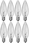 7040T Chandelier Light Bulbs, 40 Watt, 2,500 Hour Life, 130 volt, E12 Candelabra Base, Wholesale Box of 8 Bulbs