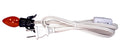 Halloween Pumpkin Single Light Replacement Clip in Lamp Cord with On/Off Switch and Orange Steady Burning Light Bulb (5)