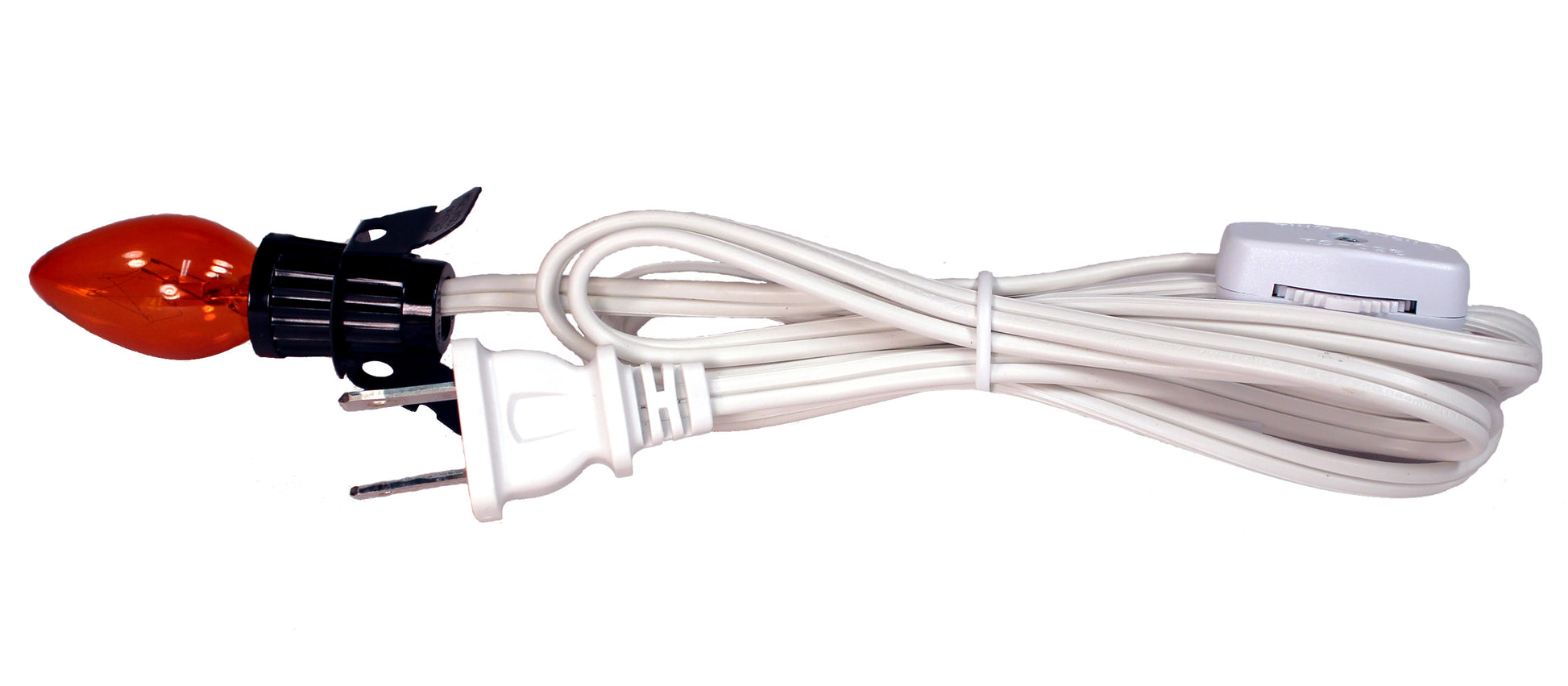 Halloween Pumpkin Single Light Replacement Clip in Lamp Cord with On/Off Switch - ceramic, for craft