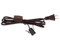 708N2 Single Light Replacement Clip in Lamp Cord for Christmas Village House, Pumpkin Lights, Small Objects - 6 Foot Brown
