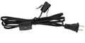 708N3 Single Light Replacement Clip in Lamp Cord for Christmas Village House, Pumpkin Lights, Small Objects - 6 Foot Black - Pack of 50