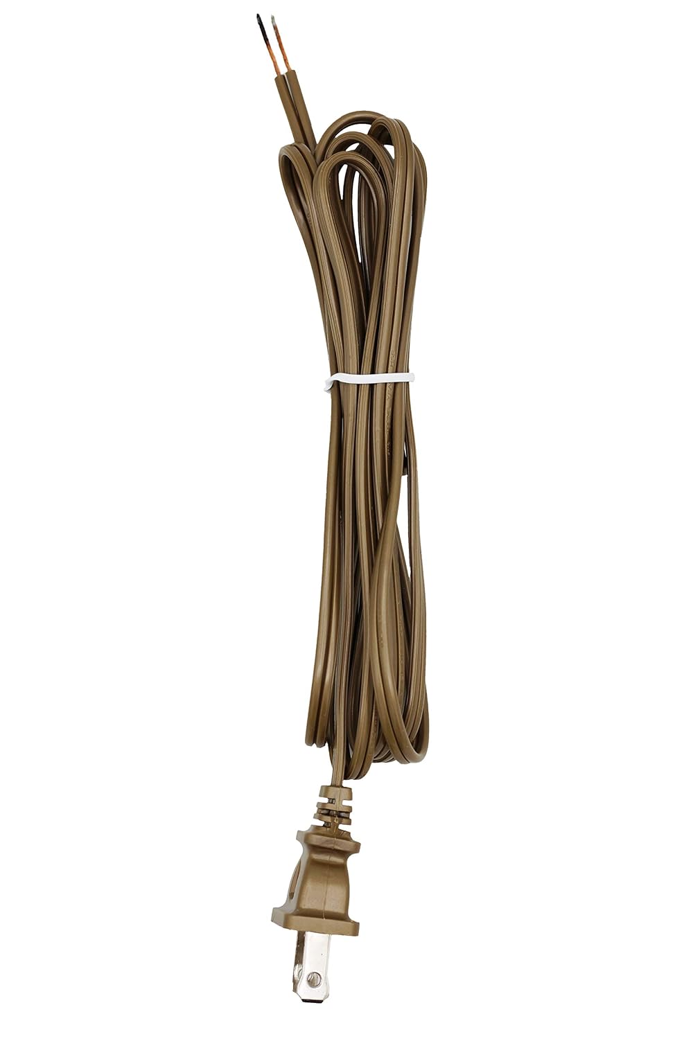 Antique Brass Make a Lamp Kit with Push Through Socket, 8 Inch Harp and 8 Foot Cord