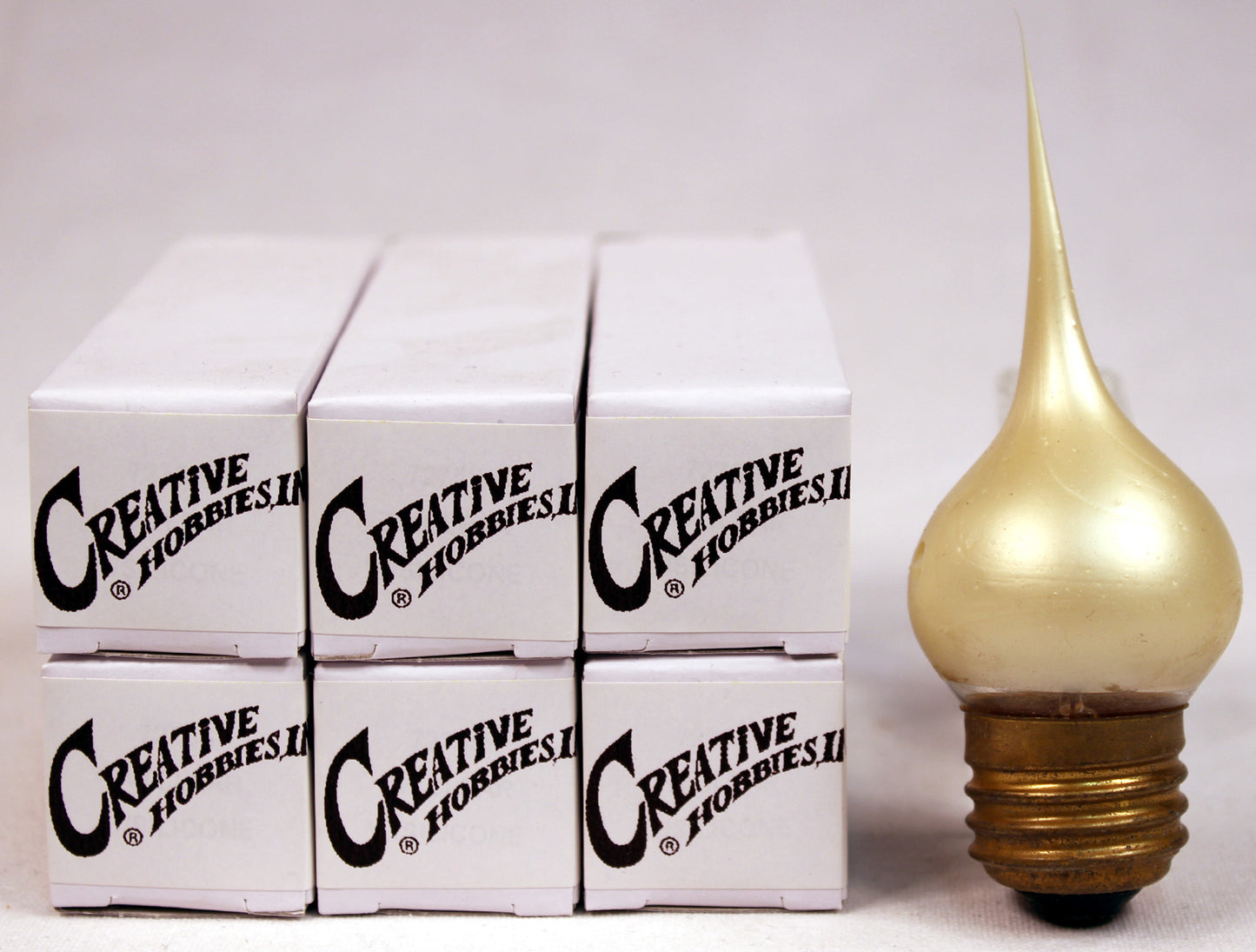 7194PSA Large Medium Base Champagne Silicone Light Bulbs, 7.5 Watt, E26 Edison - close-up