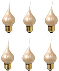 7194PSA Large Medium Base Champagne Silicone Light Bulbs, 7.5 Watt, E26 Edison Base,  Individually Boxed, Wholesale Pack of 6 Bulbs
