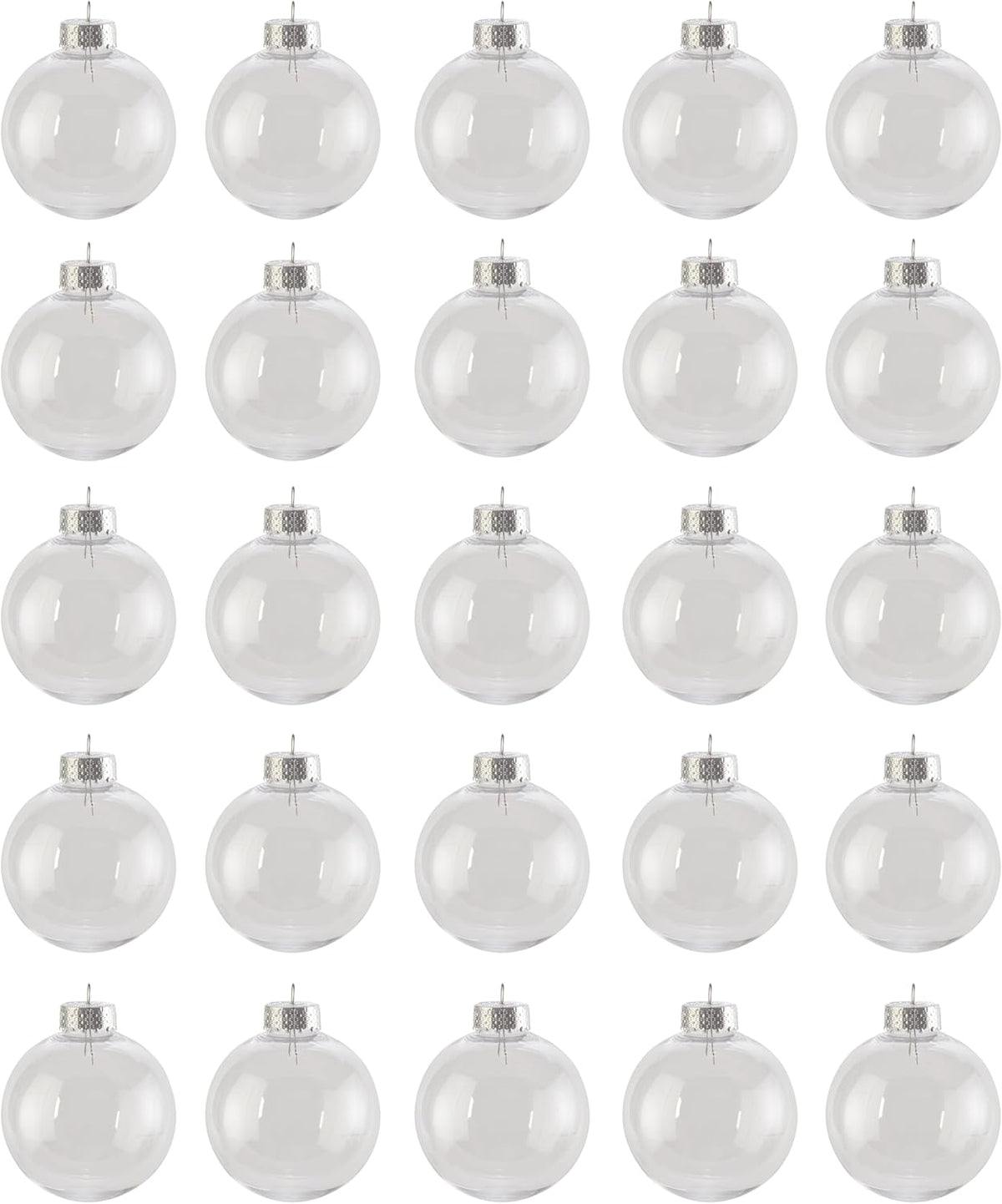Clear Plastic Ball Ornaments 67mm (2-5/8") 25 Pack – DIY Crafts