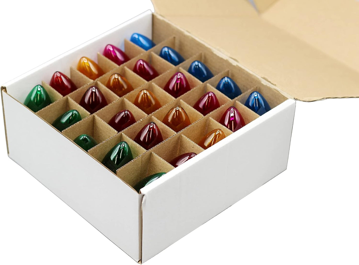 Creative Hobbies C9 Blinking Multicolor Bulbs, 7W E17 – 25 Pack
