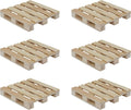 Unfinished Mini Wood Pallet Coasters for Drinks and DIY Crafts, 4 Inch - 6 Pack