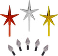 Creative Hobbies Clear Ceramic Christmas Tree Replacement Lights, 100 Medium Twists and 3 Stars
