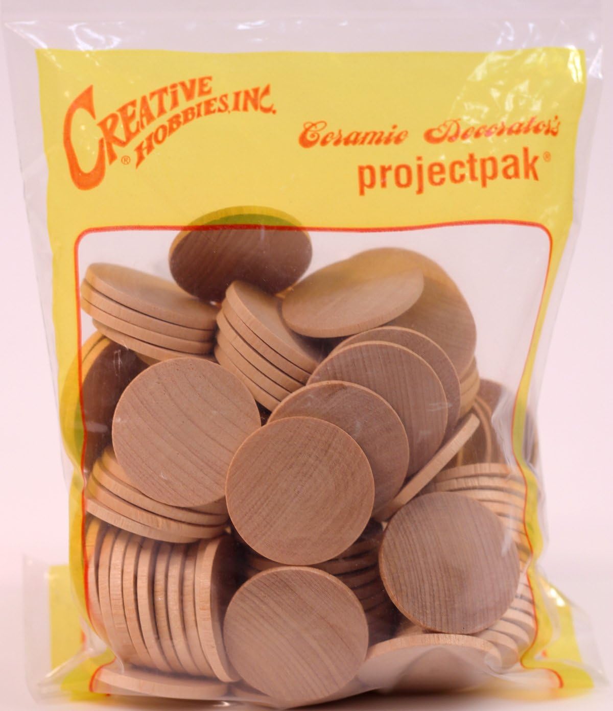 100 Pack 1.5 Inch Round Wood Cutout Circles Chips for Arts & Crafts Projects, Ornaments and DIY Crafts