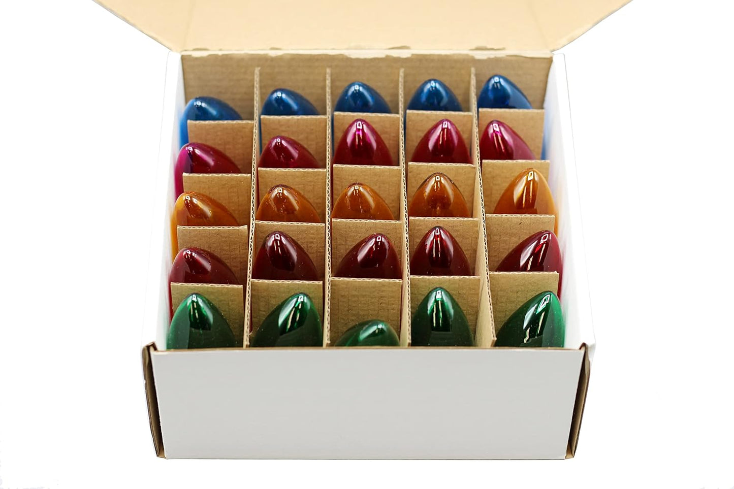 Creative Hobbies C9 Blinking Multicolor Bulbs, 7W E17 – 25 Pack
