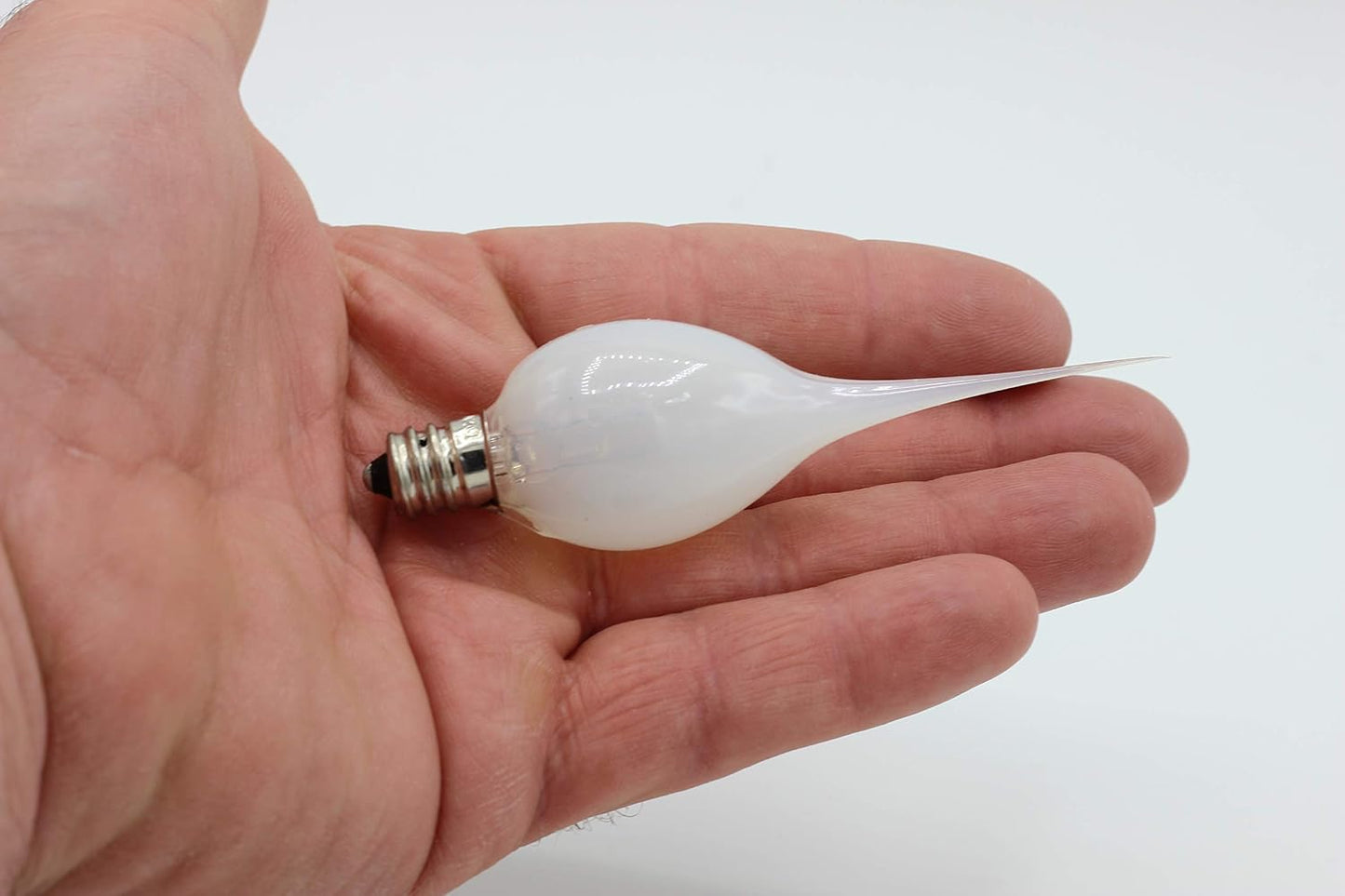10 Pack - Silicone Dipped Electric Candle Lamp Chandelier Light Bulbs, Individually Boxed, 7 Watt