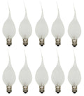 10 Pack - Silicone Dipped Electric Candle Lamp Chandelier Light Bulbs, Individually Boxed, 7 Watt