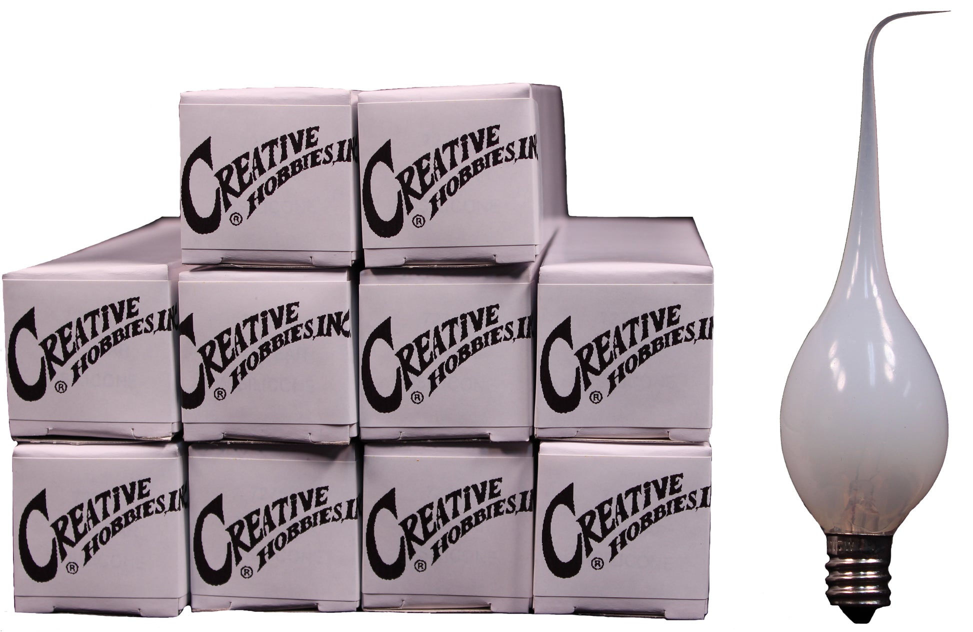 Case Pack of 100 - Silicone Dipped Electric Candle Lamp Chandelier Light Bulbs,