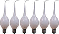 6-Pack, Silicone Dipped Candle Light Bulbs, 7 Watt, Longer Life Country Style, Electric Candle Lamp Replacement Light Bulbs Individually Boxed