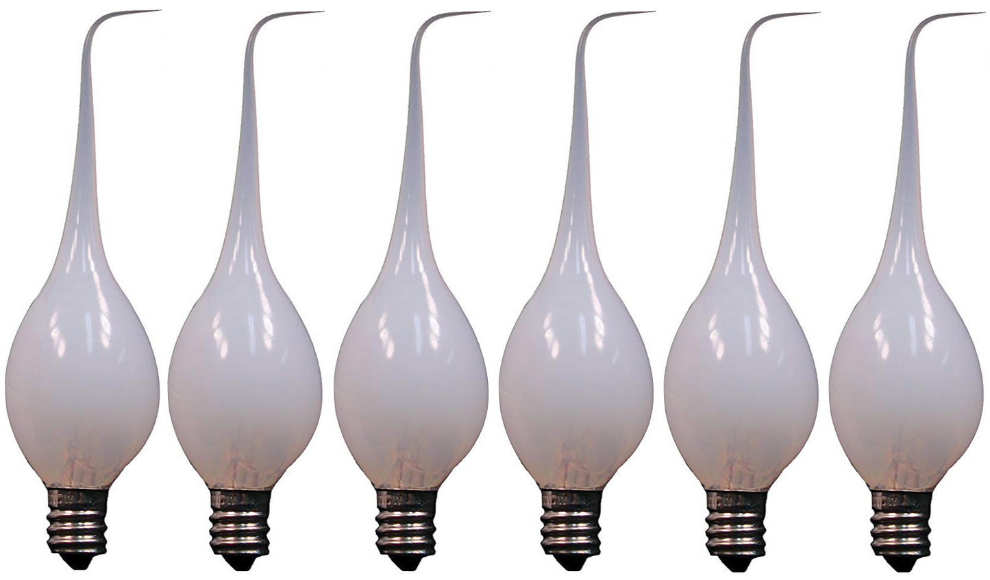 6-Pack, Silicone Dipped Candle Light Bulbs, 7 Watt, Longer Life Country Style, - for night light