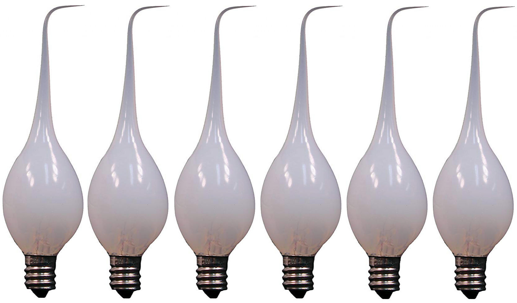6-Pack, Silicone Dipped Candle Light Bulbs, 7 Watt, Longer Life Country Style, - for night light