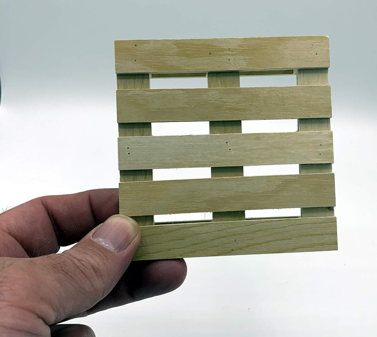 Unfinished Mini Wood Pallet Coasters for Drinks and DIY Crafts, 4 Inch - 6 Pack
