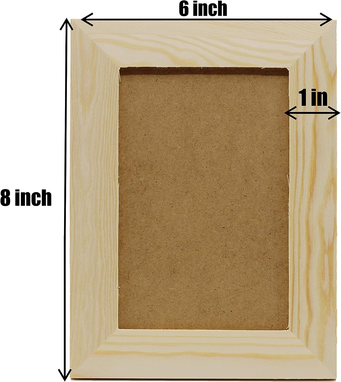 Unfinished Wood Picture Frames 6x8, Pack of 6 – DIY Paint & Craft