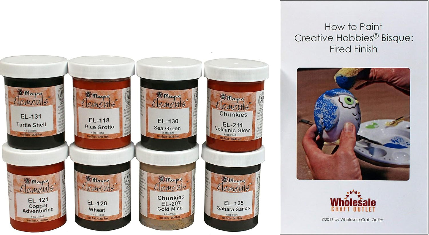 Creative Hobbies Featuring Mayco Elements Ceramic Glaze Kit - 8 Colors