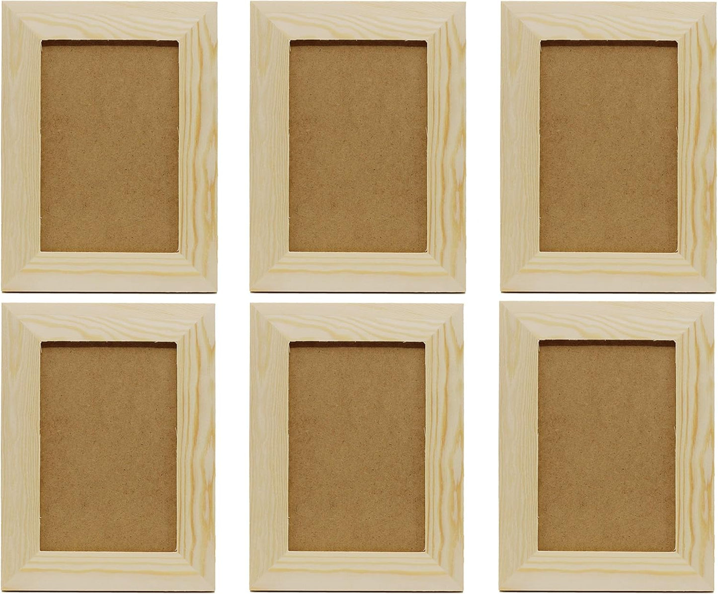 Unfinished Wood Picture Frames 6x8, Pack of 6 – DIY Paint & Craft