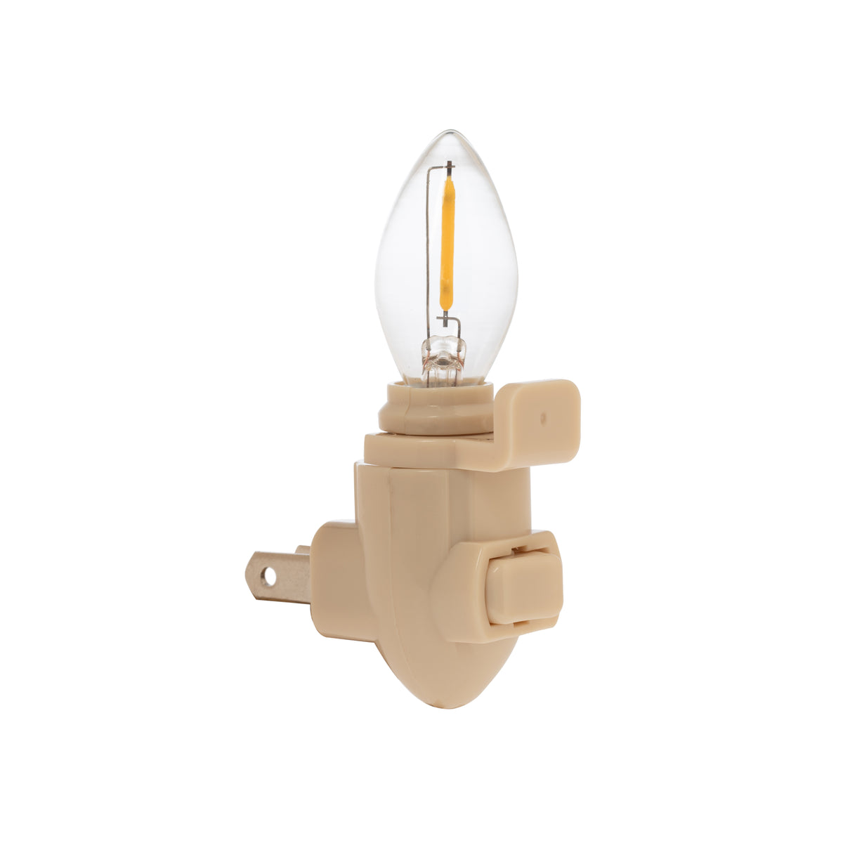 Ivory Plug in LED Night LIght with Switch, Manual On Off Nightlight for - side view