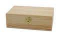 Unfinished Wood Craft Box – Light Unfinished Wood with Clasp – Make Your Own Gift Box, Jewelry Box, Photo Box - Decorate with Paint, Ribbon, Decoupage and More – 6" x 4" x 2"