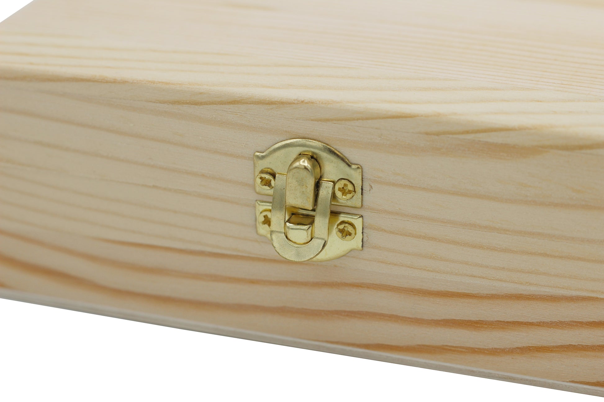 Unfinished Wood Craft Box – Light Unfinished Wood with Clasp – Make Your Own - view 5