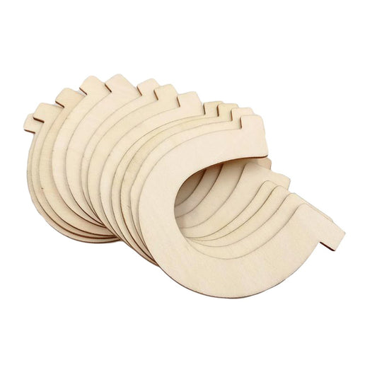 3.5 Inch Unfinished Craft Wooden Horseshoe Shapes, Pack of 24, Ready to Paint